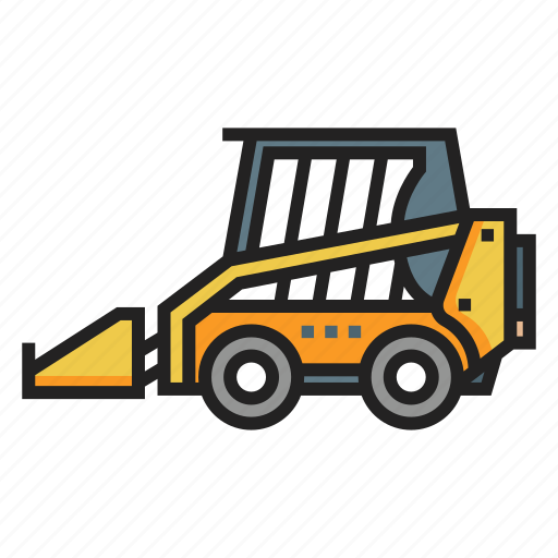 Bobcat, bulldozer, construction, loader, machinery, skid, steer icon - Download on Iconfinder