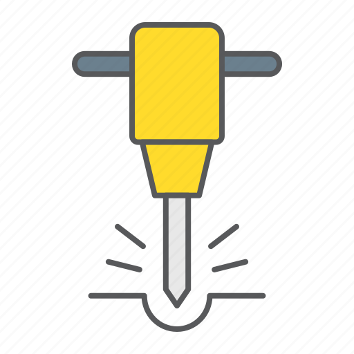 Construction, jackhammer, tool, repair, pneumatic, hammer, drilling icon - Download on Iconfinder
