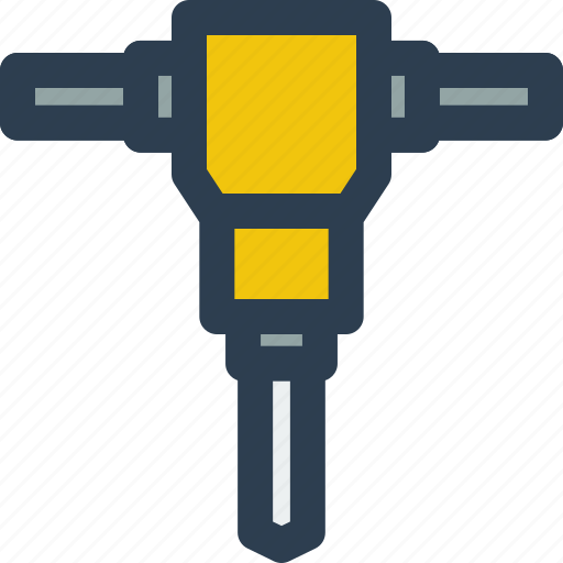 Drill, construction, construction tools, tools, equipment, drill ground icon - Download on Iconfinder