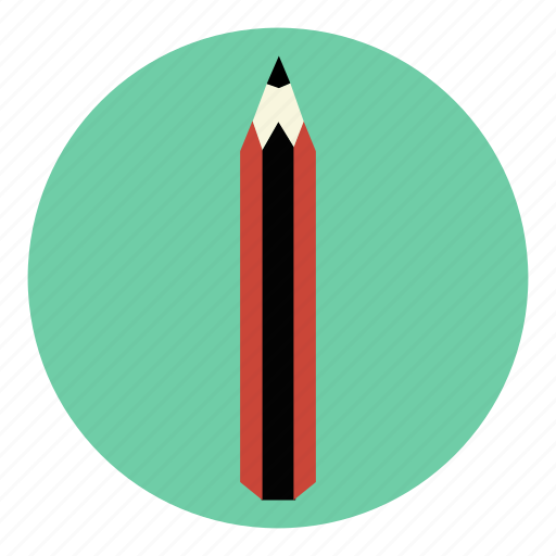 Draw, pencil, stationery, student, write, education, school icon - Download on Iconfinder