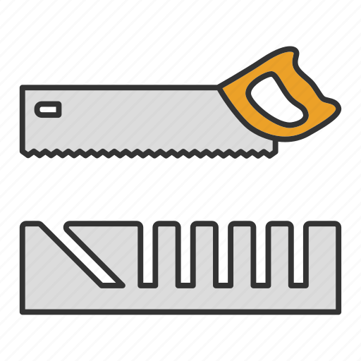 Construction tool, cut, cutter, mitre box, pad saw, padsaw, saw icon - Download on Iconfinder