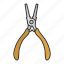 construction tool, pliers, repair, round, round nose, wire looper 