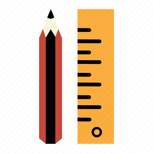 Draw, engineering, measurement, pencil, scale, student, education icon - Download on Iconfinder