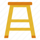 carpentry, chair, furniture, seat, stool, wooden, sit