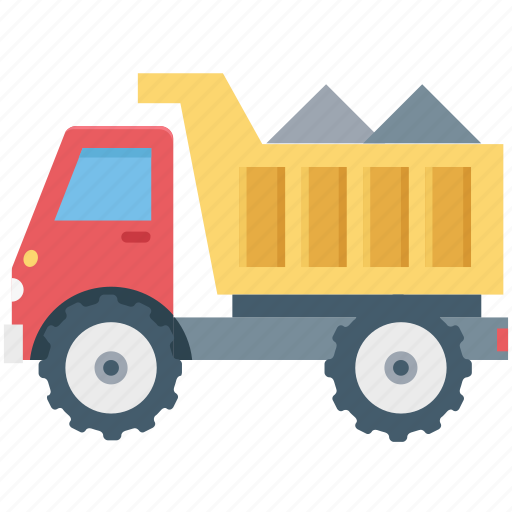 Construction, dump truck, transport, truck, vehicle icon - Download on Iconfinder
