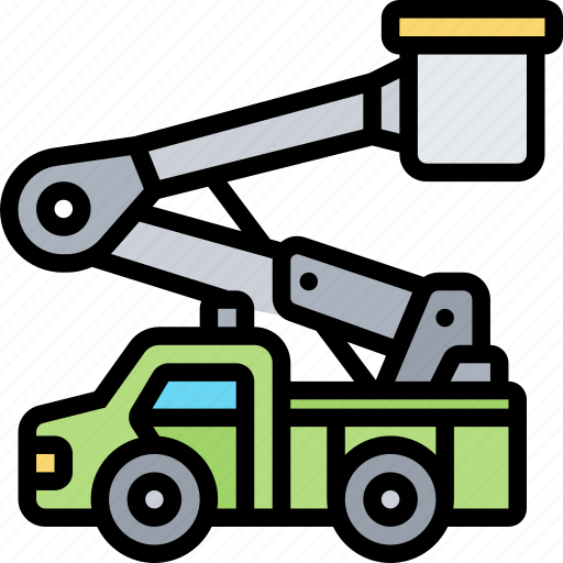 Bucket, truck, lift, crane, hydraulic icon - Download on Iconfinder