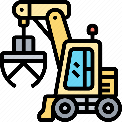 Clamshell, bucket, dredger, gripper, machinery icon - Download on Iconfinder