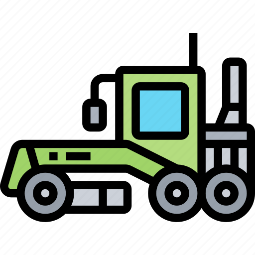 Grader, bulldozer, tractor, clearance, construction icon - Download on Iconfinder