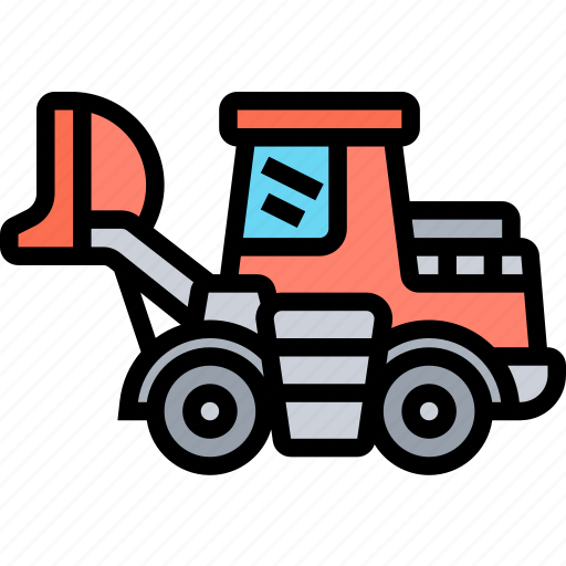 Loader, truck, bulldozer, tractor, construction icon - Download on Iconfinder