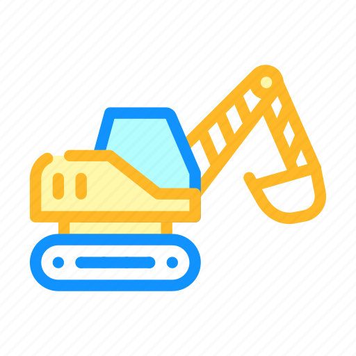 Construction, crane, excavator, skid, vehicle, wheel icon - Download on Iconfinder