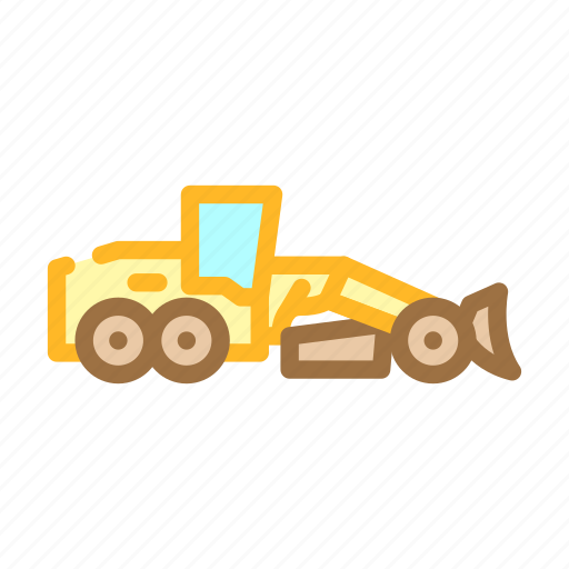 Grader, machine, construction, vehicle, heavy, excavator icon - Download on Iconfinder