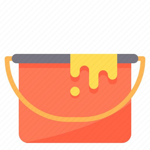 Bucket, color, construction, fix, home, tool icon - Download on Iconfinder