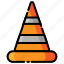 cone, construction, equipment, roadblock, tool, vic 