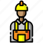 architecture, avatar, construction, employee, engineer, male, worker 