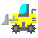 bulldozer, construction, excavator, machine, transport, transportation, vehicle