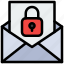 communication, email, envelope, lock 