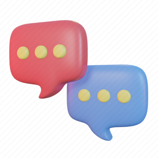 Bubble chat, bubble, chat, comment, comments, conversation, message 3D illustration - Download on Iconfinder