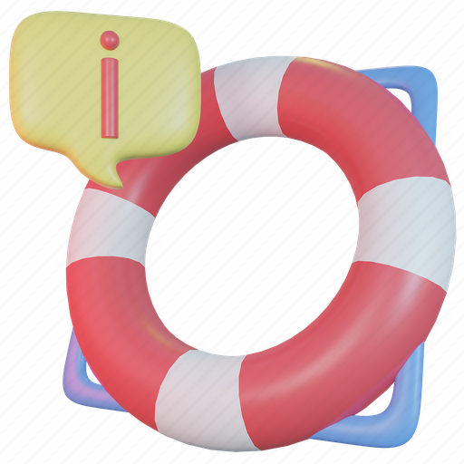 Help, support, lifesaver, service, communication, information, chatting 3D illustration - Download on Iconfinder