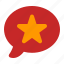 rating, feedback, favorite, star, like, achievement, bubble, chat, conversation 