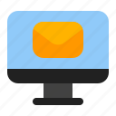 email, computer, message, envelope, letter, communication, monitor, screen, display