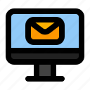 email, computer, message, envelope, letter, communication, monitor, screen, display