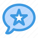 rating, feedback, favorite, star, like, achievement, bubble, chat, conversation