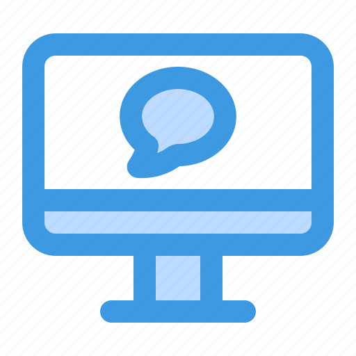 Chat, computer, message, communication, monitor, talk, screen icon - Download on Iconfinder