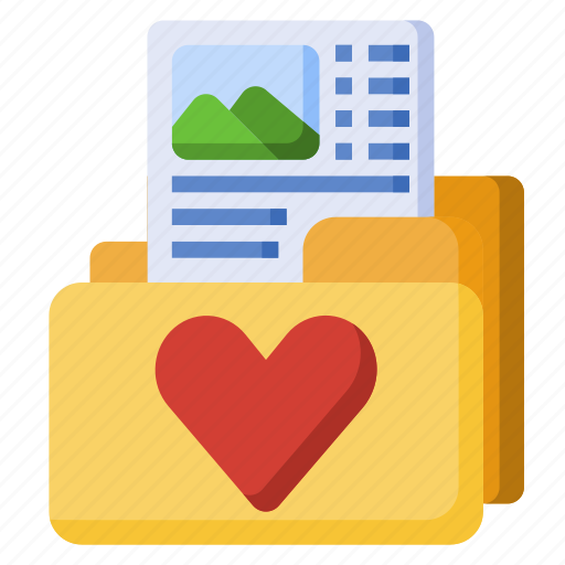 Bookmark, document, favourite, files, folder, heart, storage icon - Download on Iconfinder
