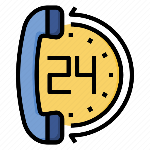 Call, hours, phone, support, help icon - Download on Iconfinder