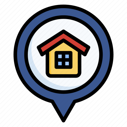 Home, house, location, marker, pin, pointer, address icon - Download on Iconfinder
