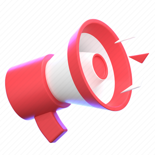 Announcement, megaphone, marketing, promotion, advertising 3D illustration - Download on Iconfinder
