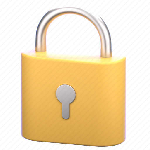 Lock, padlock, shield, security, protection 3D illustration - Download on Iconfinder