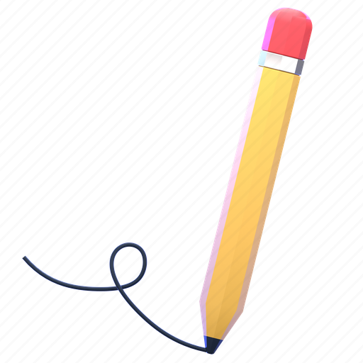 Write, write note, pencil, writing, edit 3D illustration - Download on Iconfinder