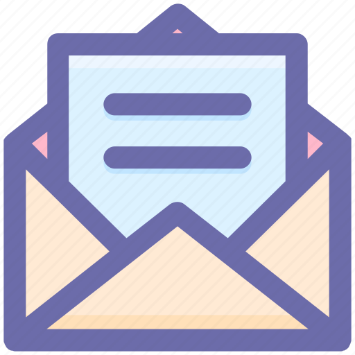 Email, envelope, letter, message, open, open envelope, sheet icon - Download on Iconfinder