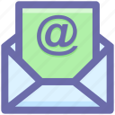 at, email, letter, message, sheet