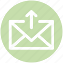 arrow, email, envelope, letter, mail, outbox