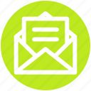 email, envelope, letter, message, open, open envelope, receive