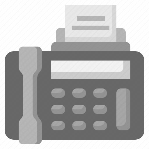 Fax, phone, call, office, material, electronics, printer icon - Download on Iconfinder