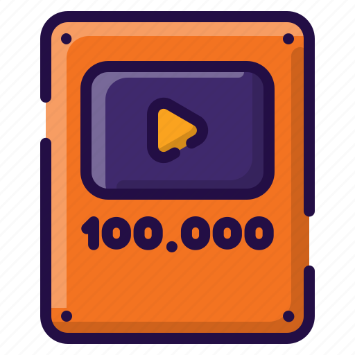 Silver play button, youtube, social media, content creator, youtuber icon - Download on Iconfinder