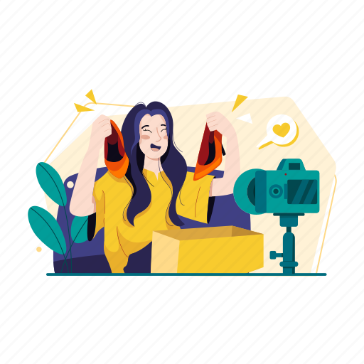 Speaking, youtuber, broadcasting, content creator, movie, record, social media illustration - Download on Iconfinder