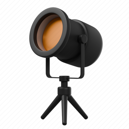 Sport, light, spotlight, photography, studio, stand, tripod 3D illustration - Download on Iconfinder