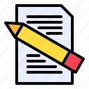 editor, text, document, pencil