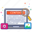 search content, find content, content analysis, content exploration, content research 