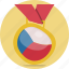 czech, medal, republic, winner 