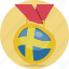 achievement, medal, prize, sweden 