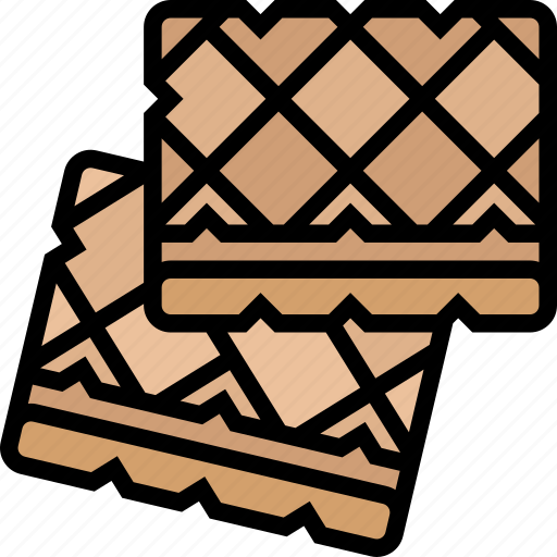 Wafer, biscuit, waffle, crispy, pastry icon - Download on Iconfinder
