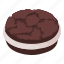 biscuit, cheesecake, isometric, jam, logo, object, oreo 