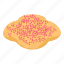 biscuit, cheesecake, isometric, jam, logo, object, sprinkling 