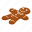 bread, cake, gingerbread, isometric, logo, man, object 