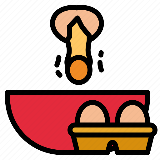 Egg, bowl, kitchenware, yolk, cooking icon - Download on Iconfinder